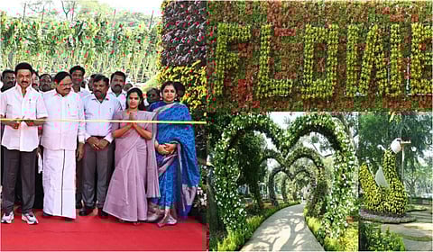 சென்னை செம்மொழிப் பூங்காவில் 4-வது மலர் காட்சியை தமிழக முதல்வர் மு.க. ஸ்டாலின் தொடங்கி வைத்தார்.