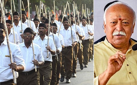 ‘தடிகளுடன் பயிற்சி அளிப்பது ஏன்?’ - ஆர்எஸ்எஸ் தலைவர் மோகன் பாகவத் விளக்கம்