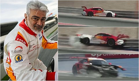 கார் ரேஸ் பயிற்சியில் விபத்து: அஜித் காயமின்றி தப்பியதாக தகவல்