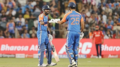 ஹர்திக், துபே அபாரம்: இந்தியா 181 ரன்கள் குவிப்பு | IND vs ENG 4-வது டி20