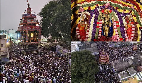 சென்னிமலை முருகன் கோயில் தைப்பூசத் தேரோட்டத்தில் ஏராளமான பக்தர்கள் வடம்பிடித்தனர்