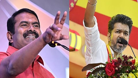 ‘பணக்கொழுப்பு’, ‘திரள்நிதி’... சீமான் விமர்சனமும், விஜய் கட்சி பதிலடியும்!