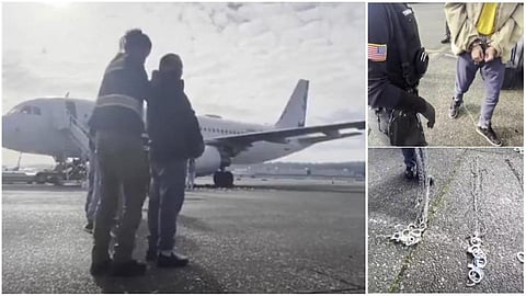 ‘கைவிலங்கு, கால்களில் சங்கிலி’ - நாடு கடத்தப்படும் சட்டவிரோத குடியேறிகளின் வீடியோவை பகிர்ந்த அமெரிக்கா