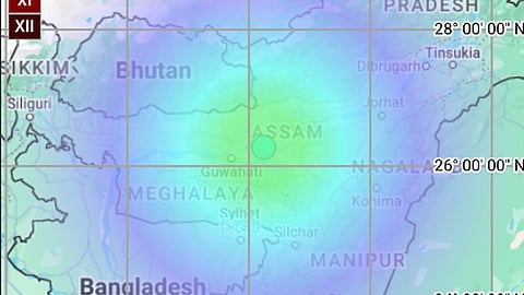 அசாம் மாநிலத்தில் நிலநடுக்கம் ரிக்டர் அளவுகோலில் 5 ஆக பதிவு
