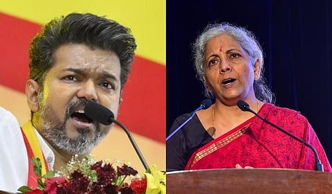 தவெக தலைவர் விஜய் | மத்திய நிதியமைச்சர் நிர்மலா சீதாராமன் | கோப்புப் படம்