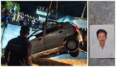 கிணற்றில் கார் கவிழ்ந்து ஈரோடு விவசாயி உயிரிழப்பு - மீட்க முயன்ற மீனவரும் பலியான சோகம்