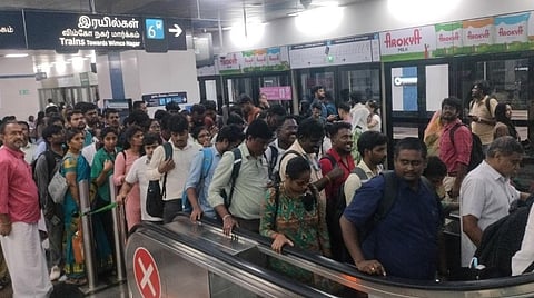 சென்னை மெட்ரோ ரயில்களில் மார்ச்சில் 92.10 லட்சம் பேர் பயணம்