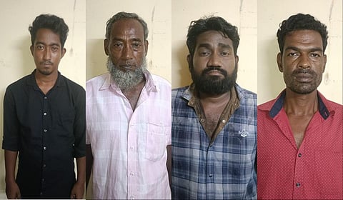 திருவள்ளூர் அகரமேல் பகுதியில் சட்ட விரோதமாக தங்கி இருந்த வங்கதேசத்தைச் சேர்ந்த 8 பேரை போலீஸார் கைது செய்தனர்.