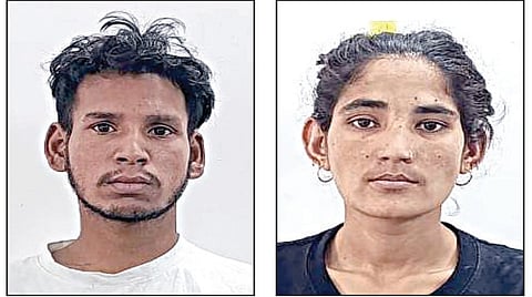 கைதான நேபாள தம்பதி.