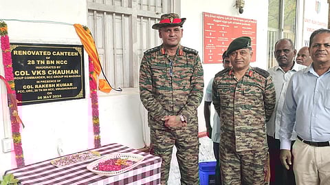 விருதுநகர் நிகழ்வில் மதுரை என்.சி.சி. தலைமையக கமாண்டர் கர்னல் விகேஎஸ் சவ்கான்.