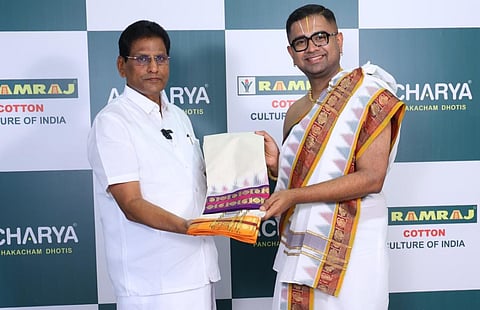 ராம்ராஜ் காட்டன் ‘ஆச்சார்யா பஞ்சகச்சம் வேஷ்டி’யின் விளம்பரத் தூதராக துஷ்யந்த் ஸ்ரீதர் நியமனம்!