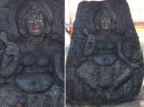 விழுப்புரம் அருகே 1,300 ஆண்டு பழமையான பல்லவர் கால மூத்த தேவி சிற்பம் கண்டெடுப்பு