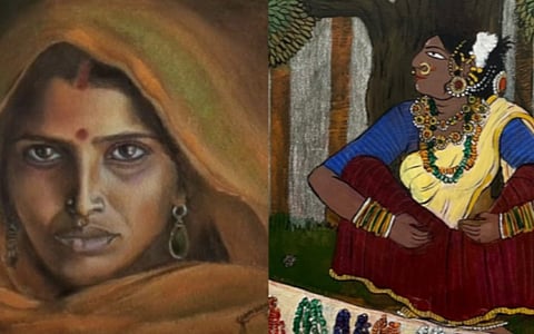 ஓவியக் கண்காட்சி: பெண்களின் வாழ்வியலைப் பிரதிபலிக்கும் ஓவியங்கள்