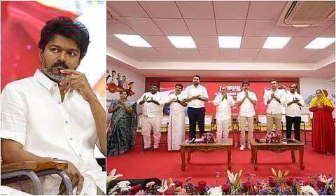 சென்னையை அடுத்த பனையூரில் தவெக மாநில செயற்குழுக் கூட்டம் அக்கட்சியின் தலைவர் விஜய் தலைமையில் நடைபெற்றது.