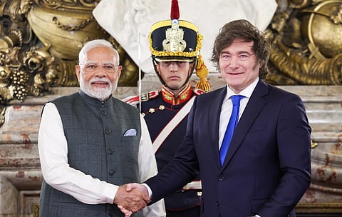 அர்ஜென்டினா அதிபருடன் பிரதமர் நரேந்திர மோடி சந்திப்பு: லித்தியம் சுரங்கங்கள் அமைப்பது குறித்து பேச்சுவார்த்தை