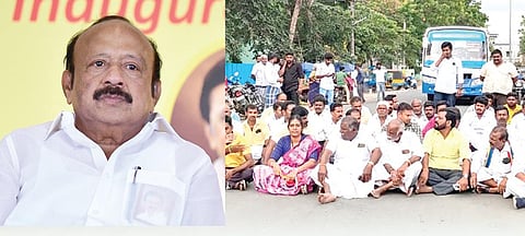 எங்களை கிண்டலடிக்கத்தான் அரசு செலவில் மேடை அமைத்துக் கொடுக்கிறார்களா? - அமைச்சர் எம்.ஆர்.கே. பன்னீர்செல்வம் மீது பாயும் பாமக!