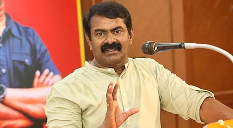 “திமுகவிடமிருந்து ஒரு பொதுத் தொகுதியை கேட்டுப்பெற திருமாவளவன் பாடுபடுகிறார்” - சீமான்