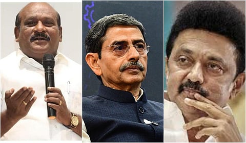 அமைச்சர் கோவி.செழியன், ஆளுநர் ஆர்.என்.ரவி, முதல்வர் மு.க.ஸ்டாலின்