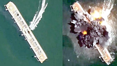 ரஷ்யாவின் ட்ரோன் தாக்குதலில் உக்ரைனின் மிகப் பெரிய போர்க்கப்பல் மூழ்கியது