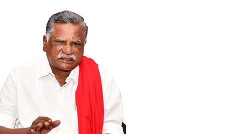 இந்திய கம்யூனிஸ்ட் கட்சியின் மாநில செயலாளர் இரா.முத்தரசன்