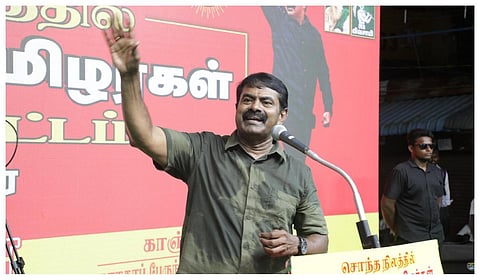 “மதுரை விமான நிலையத்துக்கு பாண்டிய மன்னன் நெடுஞ்செழியன் பெயர் சூட்டுக” - சீமான்