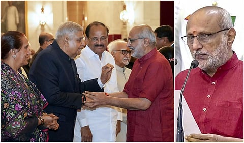 குடியரசு துணைத் தலைவராக பதவியேற்றார் சி.பி.ராதாகிருஷ்ணன்: நிகழ்ச்சியில் ஜகதீப் தன்கர் பங்கேற்பு