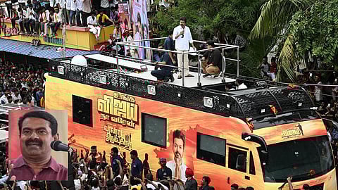 கரூர் நெரிசல் சம்பவம்: ‘உயிரிழந்த தமிழ் பிள்ளைகளுக்கு எனது கண்ணீர் வணக்கம்’ - சீமான்