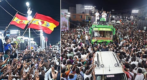 அரூர் பிரச்சாரத்துக்கு போலீஸ் பாதுகாப்பு; பழனிசாமி வியப்பு: கூட்டத்தில் தென்பட்ட தவெக கொடிகள்!