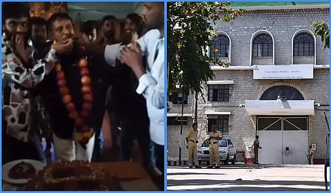 பெங்களூரு | சிறையில் கேக் வெட்டி பிறந்தநாள் கொண்டாடிய ரவுடி
