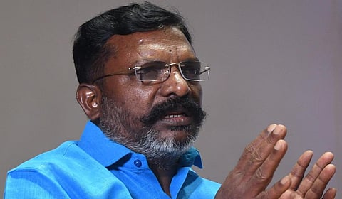 உயர் நீதிமன்றம் அருகே வழக்கறிஞரின் ஸ்கூட்டர் மீது என் வாகனம் மோதவில்லை: திருமாவளவன் விளக்கம்
