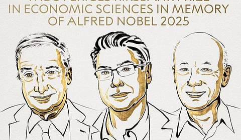 ‘புதுமை சார்ந்த வளர்ச்சி’ - பொருளாதார நோபல் பரிசு 3 பேருக்கு கூட்டாக அறிவிப்பு!