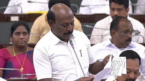 சட்டப்பேரவையில் அமைச்சர் மா.சுப்பிரமணியன்.