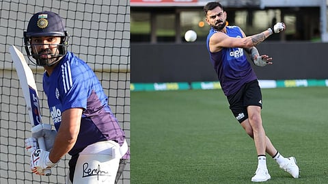 விராட் கோலி, ரோஹித் சர்மா பெர்த்தில் தீவிர வலை பயிற்சி