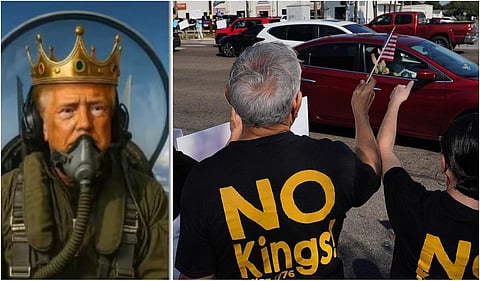 ‘கிங் ட்ரம்ப் ஜெட்’ - போராட்டக்காரர்களை கலாய்த்து அதிபர் வெளியிட்ட ஏஐ வீடியோ!