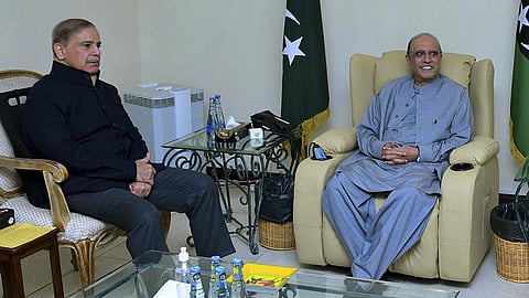 பாகிஸ்தான் அதிபர் ஆசிப் அலி சர்தாரி, பிரதமர் ஷெபாஸ் ஷெரீப்