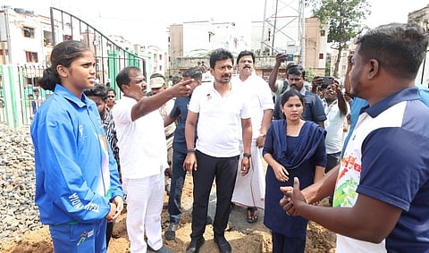 கண்ணகி நகரில் உள்ளரங்க கபடி மைதானம் - துணை முதல்வர் உதயநிதி ஸ்டாலின் ஆய்வு