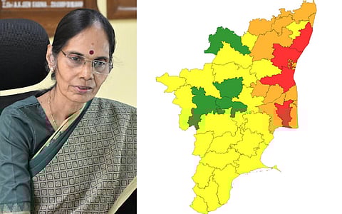 இடது: தென்மண்டல வானிலை ஆய்வு மைய தலைவர் பி.அமுதா