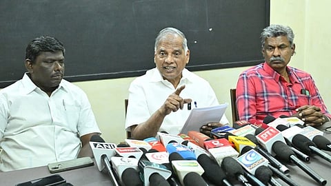 தொழிலாளர் சட்டத் தொகுப்பை திரும்ப பெற கடும் போராட்டம்: ஜி.ராமகிருஷ்ணன் உறுதி