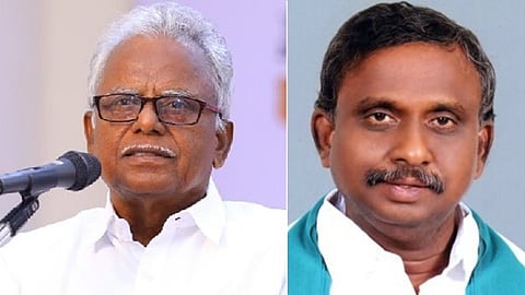 இடது:பெ.மணியரசன் | வலது: பி.ஆர்.பாண்டியன்