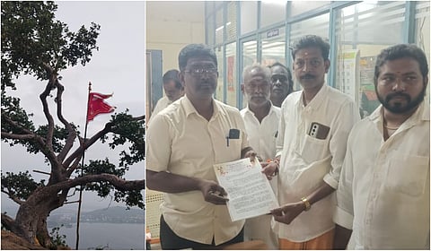 திருப்பரங்குன்றம் மலையில் கல்லத்தி மரத்தில் பிறை கொடி: அகற்ற இந்து மக்கள் கட்சி வலியுறுத்தல்