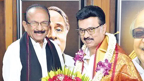 முதல்வர் ஸ்டாலினை நேற்று சந்தித்த வைகோ.