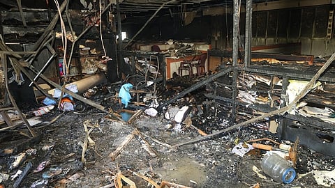 மதுரை எல்ஐசி அலுவலக தீ விபத்து 