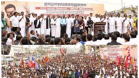 “இந்திய விவசாயிகளுக்கான குரல் இது” - 100 நாள் வேலை திட்ட ஆர்ப்பாட்டம் குறித்து ஸ்டாலின் பதிவு