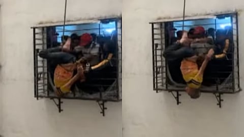 10-வது மாடியில் இருந்து விழுந்தவர் உயிர் தப்பிய அதிசயம்