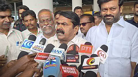 “தமிழ்த் தேசியத்துக்கு திராவிடம் எதிரானது என கற்பித்தவர் திருமாவளவன் தான்” - சீமான்