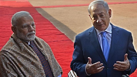 இஸ்ரேல் பிரதமர் பெஞ்சமின் நேதன்யாகு உடன் பிரதமர் மோடி | கோப்புப் படம்