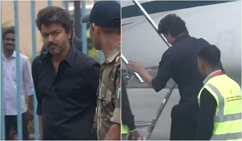 தனி விமானம் மூலம் டெல்லி புறப்பட்டுச் சென்ற தவெக தலைவர் விஜய்