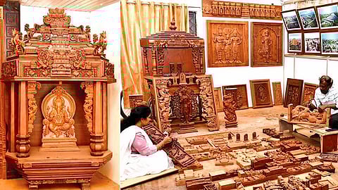 வீணாகும் பழைய மரச் சட்டங்களில் கலை பொருட்களை உருவாக்கி அசத்தும் மதுரை ஓவியர்!