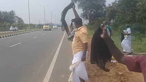 பாபநாசம் அருகே தமிழக முதல்வருக்கு கருப்புக் கொடி காட்டிய 8 விவசாயிகள் கைது