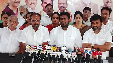 கோவையில் இன்று செய்தியாளர்களிடம் பேசிய பாஜக மாநில தலைவர் அண்ணாமலை .